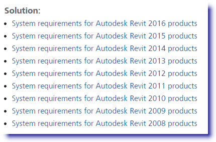 autodesk revit system requirements