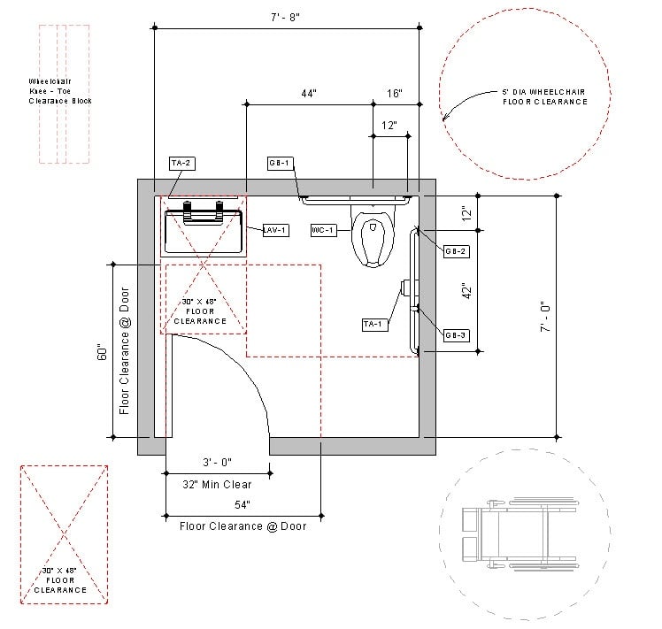 Download Prebuilt Revit Accessible Toilet Room Sample Model